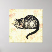 Cheshire Cat Alice in Wonderland Art Illustratie Canvas Afdruk (Voorkant)