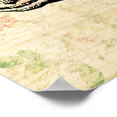 Cheshire Cat Alice in Wonderland Art Illustratie Poster (Hoek)