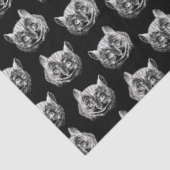 Cheshire Cat Alice in Wonderland Black  Art Tissuepapier (Detail)