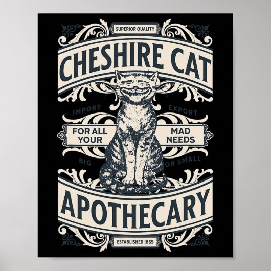 Cheshire Cat - Alice in Wonderland  Book de de Poster (Voorkant)