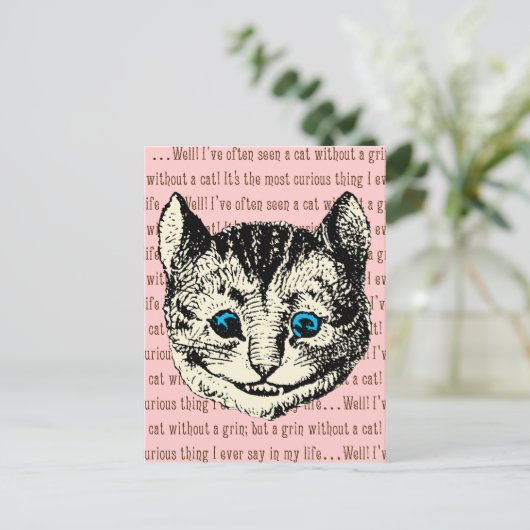 Cheshire Cat -  Alice in Wonderland Briefkaart (Staand voorkant)
