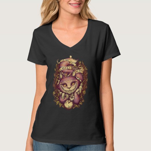 Cheshire cat  Alice in Wonderland  by Medusa Dollm T-shirt (Voorkant)