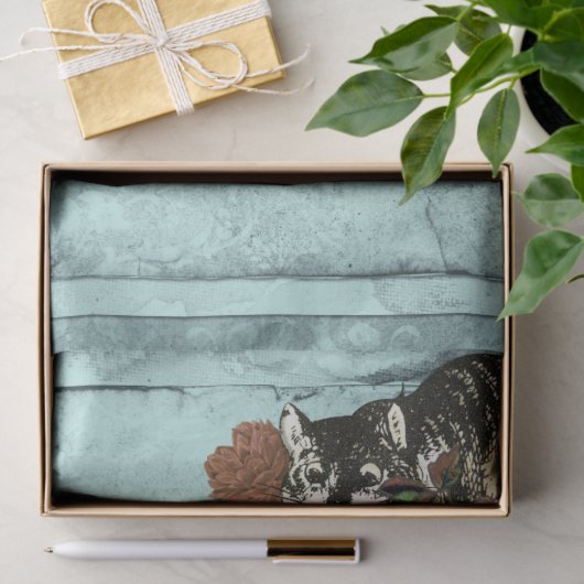 Cheshire Cat Alice in Wonderland Decoupage Tissuepapier (Geschenk)