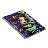 Cheshire Cat Alice in Wonderland Girl Fantasy Notitieboek (Rechterzijde)