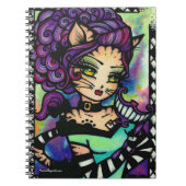 Cheshire Cat Alice in Wonderland Girl Fantasy Notitieboek (Voorkant)