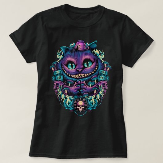 Cheshire Cat Alice in Wonderland Graphic T-shirt (Design voorkant)