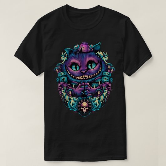 Cheshire Cat Alice in Wonderland Graphic T-shirt (Design voorkant)