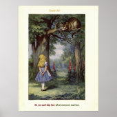 Cheshire CAT Alice in Wonderland print (Voorkant)