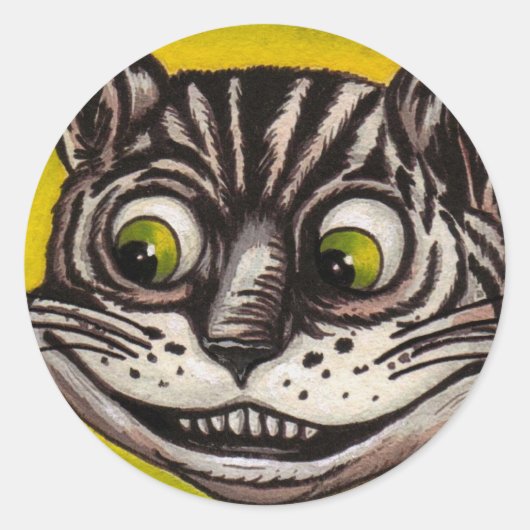 CHESHIRE CAT Alice in Wonderland Sticker (Voorkant)