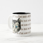 Cheshire Cat -  Alice in Wonderland Tweekleurige Koffiemok (Voorkant links)
