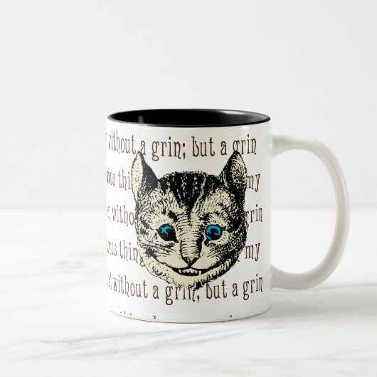 Cheshire Cat -  Alice in Wonderland Tweekleurige Koffiemok (Rechts)