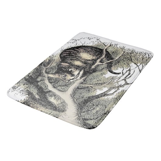 Cheshire Cat Alice Wonderland Badmat (Gekanteld)