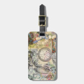 Cheshire Cat Alice Wonderland Bagagelabel (Voorkant verticaal)