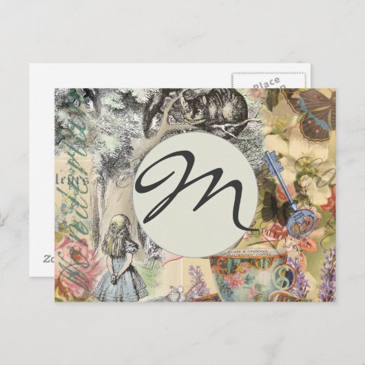 Cheshire Cat Alice Wonderland Briefkaart (Voorkant / Achterkant)