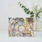 Cheshire Cat Alice Wonderland Briefkaart (Staand voorkant)