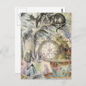 Cheshire Cat Alice Wonderland Briefkaart (Voorkant / Achterkant)
