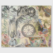 Cheshire Cat Alice Wonderland Cadeaupapier (Vlak)