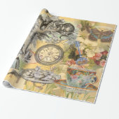 Cheshire Cat Alice Wonderland Cadeaupapier (Uitgerold)