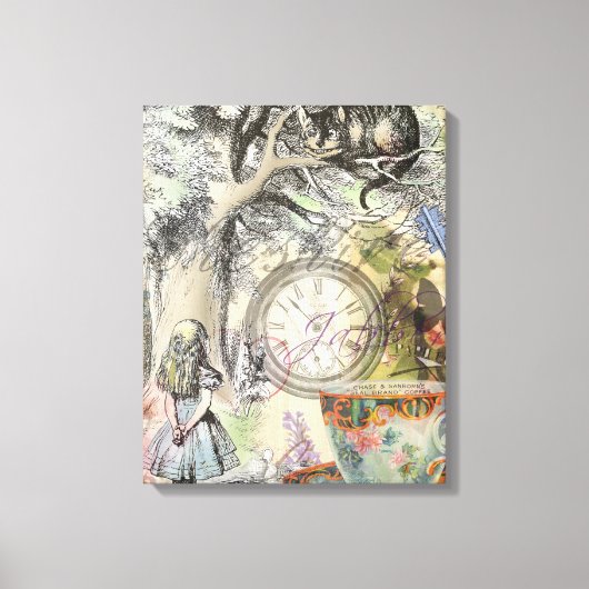 Cheshire Cat Alice Wonderland Canvas Afdruk (Voorkant)