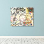 Cheshire Cat Alice Wonderland Canvas Afdruk (Insitu (Houten vloer))