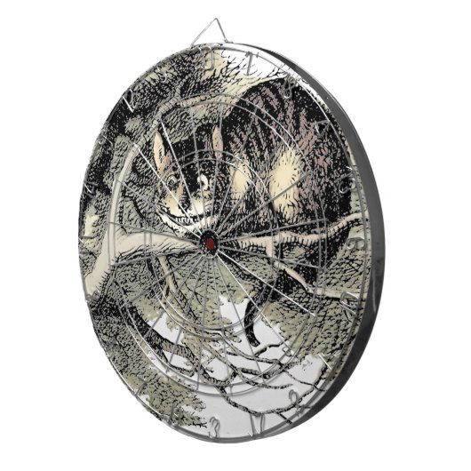 Cheshire Cat Alice Wonderland Dartbord (Voorkant Rechts)