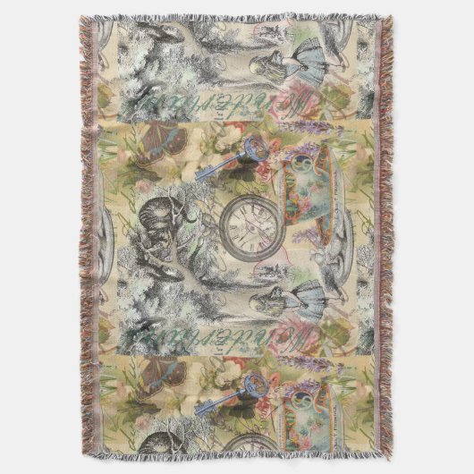 Cheshire Cat Alice Wonderland Deken (Voorkant Verticaal)