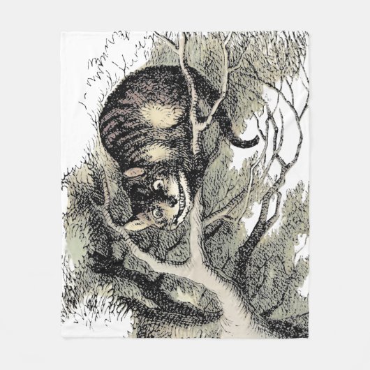 Cheshire Cat Alice Wonderland Fleece Deken (Voorkant)