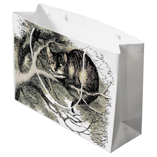Cheshire Cat Alice Wonderland Groot Cadeauzakje (Achterkant Gekanteld)
