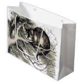 Cheshire Cat Alice Wonderland Groot Cadeauzakje (Voorkant Gekanteld)