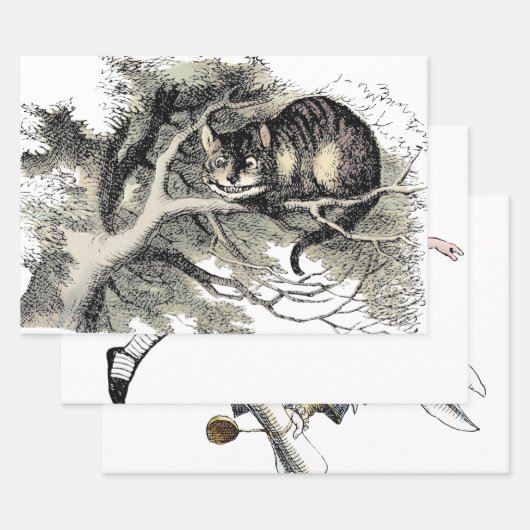 Cheshire Cat Alice Wonderland Inpakpapier Vel (Set)
