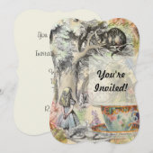 Cheshire Cat Alice Wonderland Kaart (Voorkant / Achterkant)