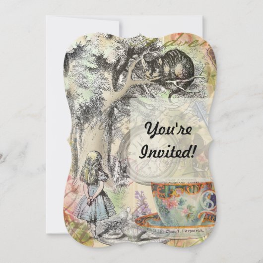 Cheshire Cat Alice Wonderland Kaart (Voorkant)