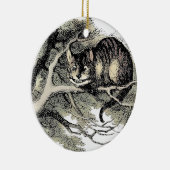 Cheshire Cat Alice Wonderland Keramisch Ornament (Rechts)