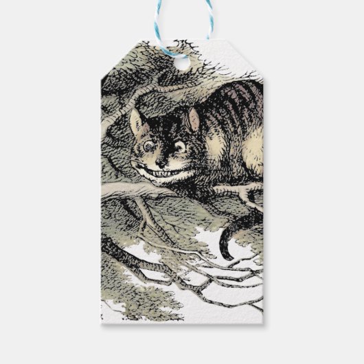 Cheshire Cat Alice Wonderland Klassieker Cadeaulabel (Voorkant)