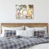 Cheshire Cat Alice Wonderland Klassieker Canvas Afdruk (Insitu (Slaapkamer))