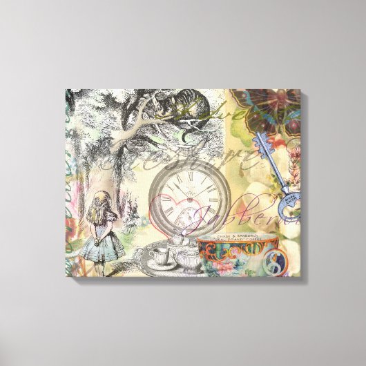 Cheshire Cat Alice Wonderland Klassieker Canvas Afdruk (Voorkant)