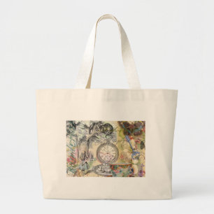 Cheshire Cat Alice Wonderland Klassieker Grote Tote Bag