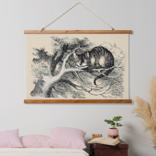 Cheshire Cat Alice Wonderland Klassieker Hangend Wandkleed