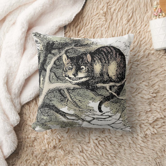 Cheshire Cat Alice Wonderland Klassieker Kussen (Deken)
