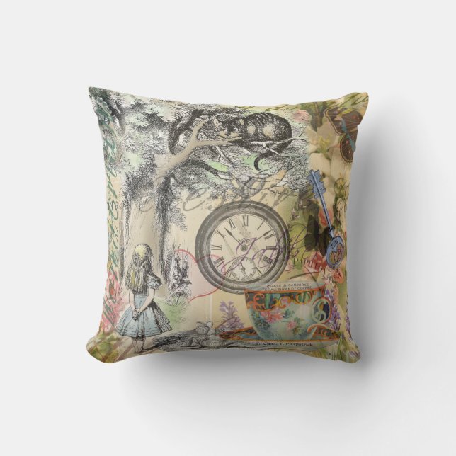 Cheshire Cat Alice Wonderland Klassieker Kussen (Voorkant)