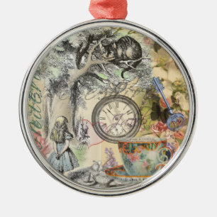 Cheshire Cat Alice Wonderland Klassieker Metalen Ornament