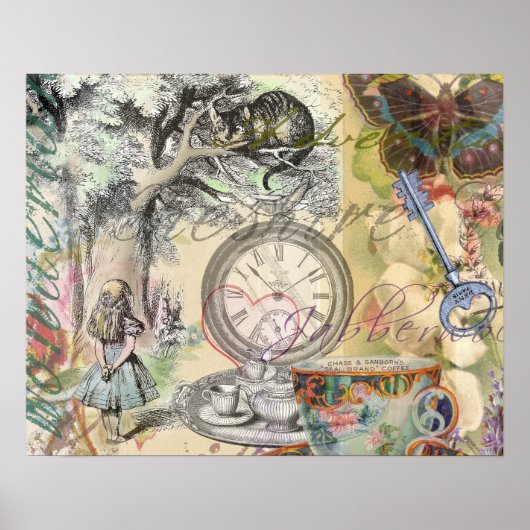 Cheshire Cat Alice Wonderland Klassieker Poster (Voorkant)