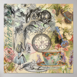 Cheshire Cat Alice Wonderland Klassieker Poster