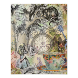 Cheshire Cat Alice Wonderland Klassieker Poster