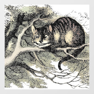 Cheshire Cat Alice Wonderland Klassieker Raamsticker