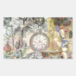 Cheshire Cat Alice Wonderland Klassieker Rechthoekige Sticker
