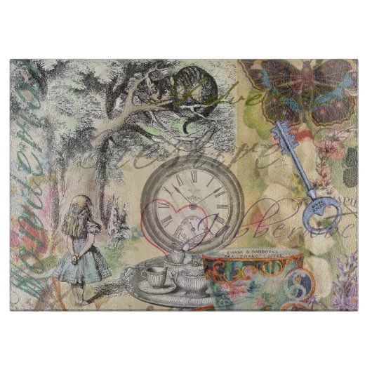 Cheshire Cat Alice Wonderland Klassieker Snijplank (Voorkant)