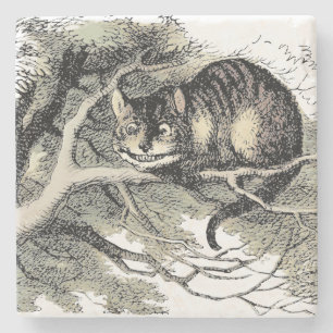 Cheshire Cat Alice Wonderland Klassieker Stenen Onderzetter