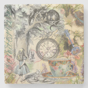 Cheshire Cat Alice Wonderland Klassieker Stenen Onderzetter