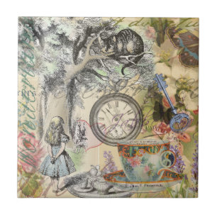 Cheshire Cat Alice Wonderland Klassieker Tegeltje